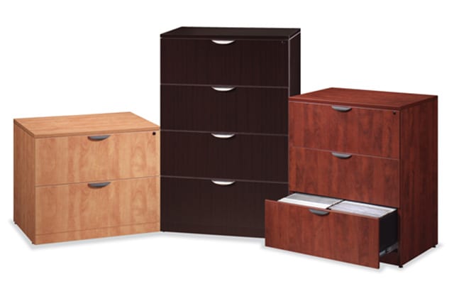 filing cabinets with wood finish