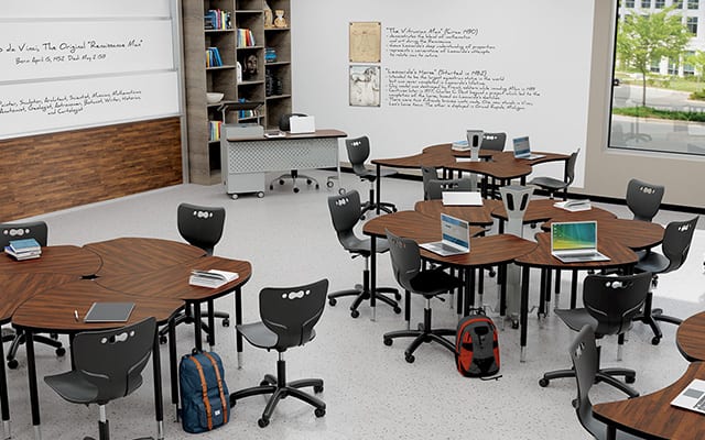 tables and chairs for classroom