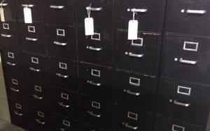 black metal filing cabinets
