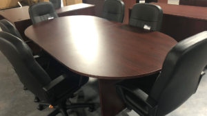 OFW Mahogany 8' Conference Table with Seating